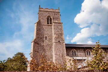 Fototapeta na wymiar norman church tower 