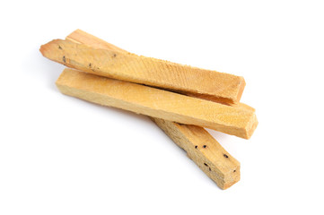 Palo santo, Holy Wood sticks isolated on white background.