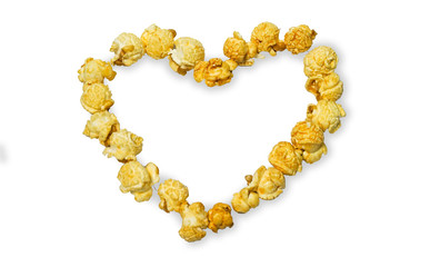background,corn,day,delicious,fluffy,food,frames,fresh,golden,healthy,heap,heart,isolated,love,made,nutrition,pop,popcorn,shaped,snack,sweet,tasty,texture,white,yellow