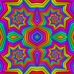Multicolor Seamless abstract festive vivid pattern. Tiled ethnic pattern. Geometric mosaic. Great...
