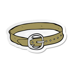 sticker of a cartoon old belt