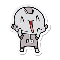 Fototapeta premium sticker of a cartoon robot