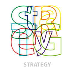 Vector strategy. Broken text