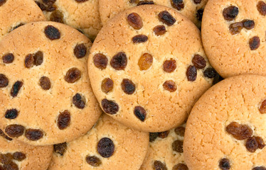 Oatmeal cookies with raisins