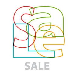 Vector Sale. Broken text