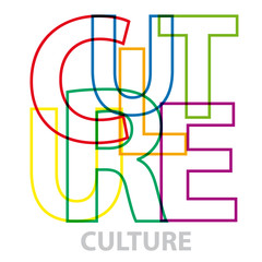 Vector culture. Broken text