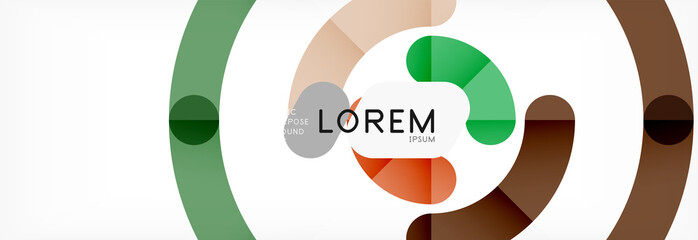 Round linear circle shapes background