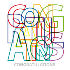 Vector congratulations. Broken text