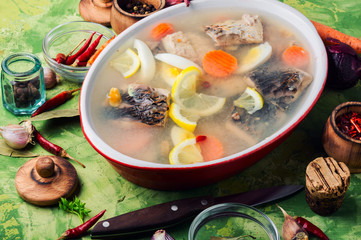 Fish and vegetables aspic