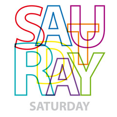 Vector saturday. Broken text