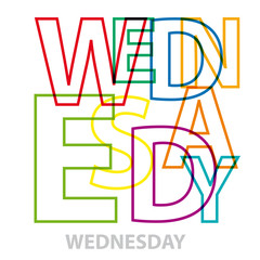 Vector wednesday. Broken text