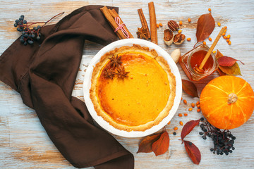 Homemade pumpkin pie