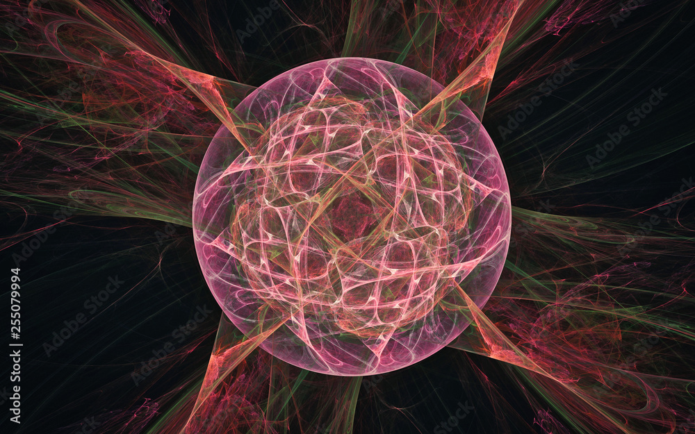 Fototapete digital generated image in the form of abstract geometric shapes of various shades and colors for us