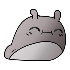 gradient cartoon of a happy kawaii slug