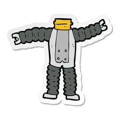 sticker of a cartoon robot body