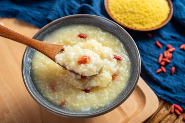 a bowl of nutritious glutinous rice porridge
