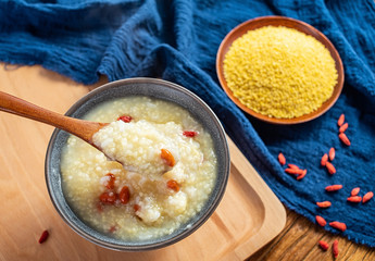 a bowl of nutritious glutinous rice porridge