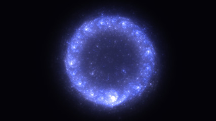 3D rendering abstract round light background