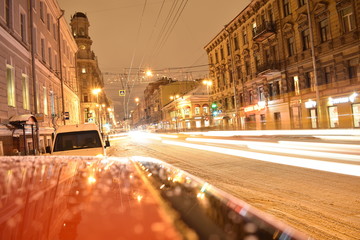 Fototapeta na wymiar street in the city at night