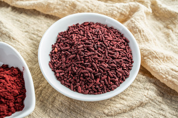 Chinese traditional natural pigment food red yeast rice