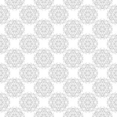 Fototapete Seamless pattern. Gray flowers on white background © Liudmyla