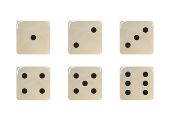 Set of white dice.