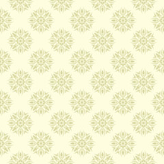 Floral background. Olive green seamless pattern
