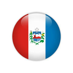 Obraz premium Flag Bandeira de Alagoas on button