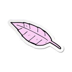 sticker of a cartoon feather