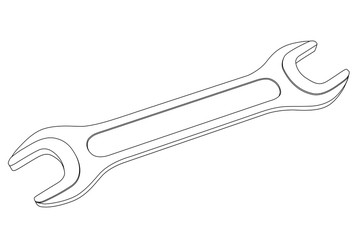 Wrench. Outline drawing