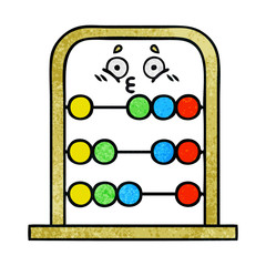 retro grunge texture cartoon abacus