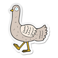 sticker of a cartoon pigeon