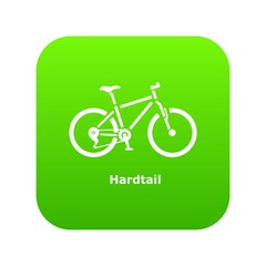 Hardtail bike icon. Simple illustration of hardtail bike vector icon for web