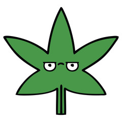 cute cartoon marijuana leaf