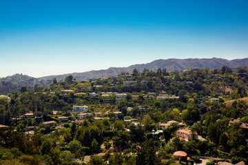 Fototapeta na wymiar view over hollywood residential area