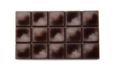 Tasty dark chocolate on white background