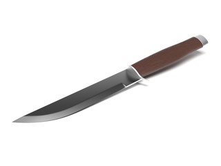 Knife. 3d rendering illustration isolated