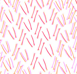 pink stereo pattern hairpins on a white background