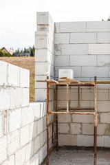 Details of house home construction site