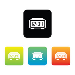 Colorful Digital Alarm Clock Icons