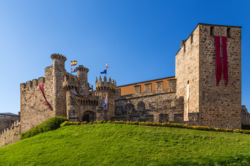 Obraz premium Ponferrada, Spain. Castle of the Templars, XII - XV centuries