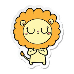 sticker of a cartoon lion