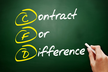 CFD – Contract For Difference acronym, business concept on blackboard