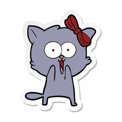 Fototapeta premium sticker of a cartoon cat