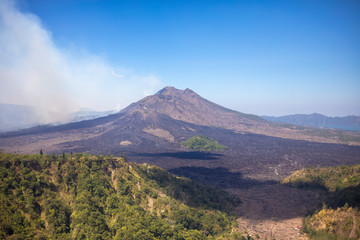 Obraz na płótnie Canvas 08-10-2018, Mount Batur/kintamani, Bali, Indonesia. A landscape of the mountain.