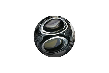 camera with ball  isolated on white background