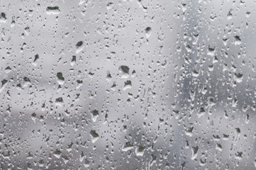 raindrops on the glass