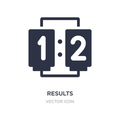 results icon on white background. Simple element illustration from American football concept.