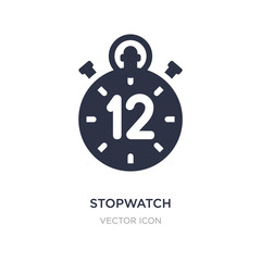 stopwatch icon on white background. Simple element illustration from American football concept.