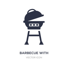 barbecue with wheels icon on white background. Simple element illustration from American football concept.
